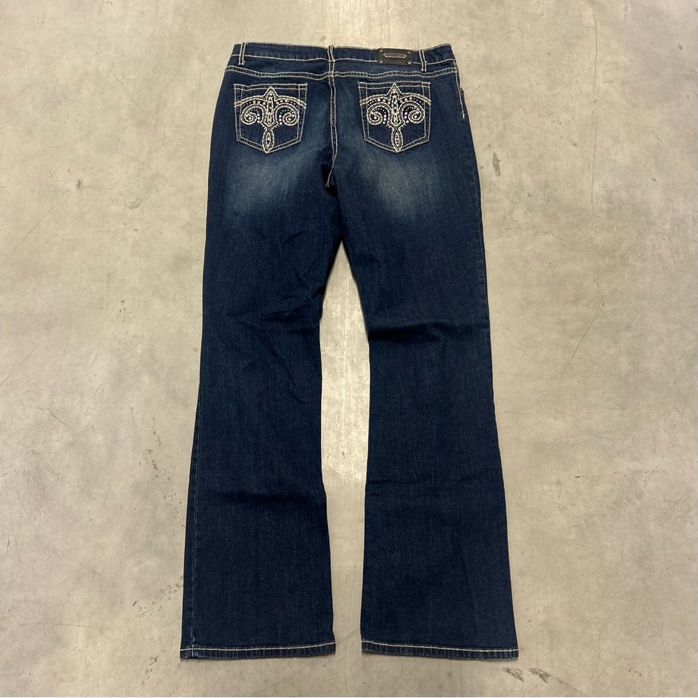 Women's Blue Jeans with Embroidered Pockets